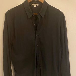 James Perse Button Down Men’s Black Shirt Small